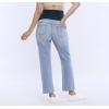 imageMotherhood Maternity Womens Secret Fit Over The Belly Slim Straight Leg Pregnancy JeansLight Wash