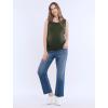 imageMotherhood Maternity Womens Secret Fit Over The Belly Slim Straight Leg Pregnancy JeansMedium Wash