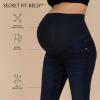imageMotherhood Maternity Womens Secret Fit Over The Belly Slim Straight Leg Pregnancy JeansMedium Wash