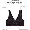 imageMotherhood Maternity Womens Soft Cotton Spandex Wrap Front Maternity ampamp Nursing Sleep Bralette Bra S3xBlack 1 Pack
