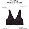 imageMotherhood Maternity Womens Soft Cotton Spandex Wrap Front Maternity ampamp Nursing Sleep Bralette Bra S3xBlackBlack 2 Pack