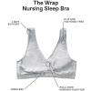 imageMotherhood Maternity Womens Soft Cotton Spandex Wrap Front Maternity ampamp Nursing Sleep Bralette Bra S3xBlackGrey 2 Pack