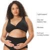 imageMotherhood Maternity Womens Soft Cotton Spandex Wrap Front Maternity ampamp Nursing Sleep Bralette Bra S3xCore BlackEssential Nude 2 Pack