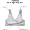 imageMotherhood Maternity Womens Soft Cotton Spandex Wrap Front Maternity ampamp Nursing Sleep Bralette Bra S3xGrey 1 Pack