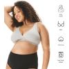 imageMotherhood Maternity Womens Soft Cotton Spandex Wrap Front Maternity ampamp Nursing Sleep Bralette Bra S3xMini DotHeather Grey 2 Pack