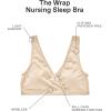 imageMotherhood Maternity Womens Soft Cotton Spandex Wrap Front Maternity ampamp Nursing Sleep Bralette Bra S3xNude 1 Pack