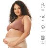 imageMotherhood Maternity Womens Soft Cotton Spandex Wrap Front Maternity ampamp Nursing Sleep Bralette Bra S3xPorcelain PinkNutmeg 2 Pack