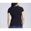 imageMotherhood Maternity Womens Square Neck Rib Knit Short Sleeve Pregnancy TopBlack