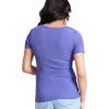 imageMotherhood Maternity Womens Square Neck Rib Knit Short Sleeve Pregnancy TopSkipper Blue