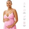 imageMotherhood Maternity Womens Wrap Neck ChemiseCyclamen With Coconut Milk Lace Trim