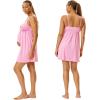 imageMotherhood Maternity Womens Wrap Neck ChemiseCyclamen With Coconut Milk Lace Trim