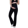 imageMotherhood Maternity Womens Essential Full Length Secret Fit Over The Belly Flare Pregnancy LeggingBlack