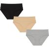 imageMotherhood Maternity Womens Foldover Brief Panty 3PackHeather GreyEssential NudeCore Black