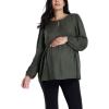 imageMotherhood Maternity Womens Long Sleeve Empire Waist Keyhole Woven Pregnancy BlouseDeep Depths