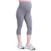 imageMotherhood Maternity Womens Over The Belly Active Capri Pregnancy LeggingCharcoal