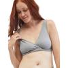imageMotherhood Maternity Womens Soft Cotton Spandex Wrap Front Maternity ampamp Nursing Sleep Bralette Bra S3xGrey 1 Pack