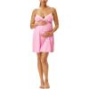 imageMotherhood Maternity Womens Wrap Neck ChemiseCyclamen With Coconut Milk Lace Trim