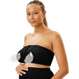 imageMotherhood Maternity Pump Strap HandsFree Pumping Bra Breast Pump Bra for Breastfeeding Pumps for WomenCore Black