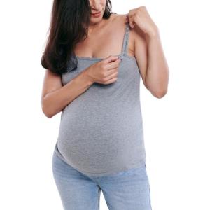 imageMotherhood Maternity Womens Clip Down Nursing Tank Top Cami with Adjustable Straps for BreastfeedingHeather Grey