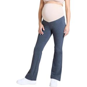 imageMotherhood Maternity Womens Essential Full Length Secret Fit Over The Belly Flare Pregnancy LeggingHeather Grey
