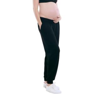 imageMotherhood Maternity Womens Scuba Underbelly Pregnancy Pocket Jogger SweatpantBlack