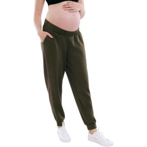 imageMotherhood Maternity Womens Scuba Underbelly Pregnancy Pocket Jogger SweatpantDeep Depths