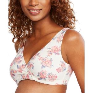 imageMotherhood Maternity Womens Soft Cotton Spandex Wrap Front Maternity ampamp Nursing Sleep Bralette Bra S3xEgret Floral