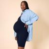 imageMotherhood Maternity Womens Active Bodysuit Short Unitard Pregnancy RomperBlack