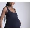imageMotherhood Maternity Womens Active Bodysuit Short Unitard Pregnancy RomperBlack