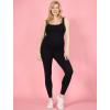 imageMotherhood Maternity Womens Active Bodysuit Unitard Pregnancy JumpsuitBlack