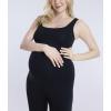 imageMotherhood Maternity Womens Active Bodysuit Unitard Pregnancy JumpsuitBlack