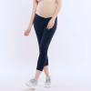 imageMotherhood Maternity Womens Essential Stretch Secret Fit Over The Belly Pregnancy Crop Capri LeggingNavy