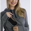 imageMotherhood Maternity Womens Lift Up Nursing Hoodie for BreastfeedingBlackGrey Spacedye