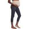 imageMotherhood Maternity Womens Essential Stretch Secret Fit Over The Belly Pregnancy Crop Capri LeggingCharcoal