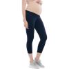 imageMotherhood Maternity Womens Essential Stretch Secret Fit Over The Belly Pregnancy Crop Capri LeggingNavy