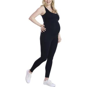 imageMotherhood Maternity Womens Active Bodysuit Unitard Pregnancy JumpsuitBlack