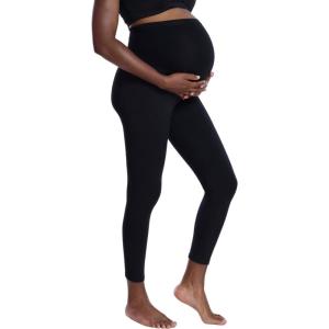 imageMotherhood Maternity Womens Essential Stretch Full Length Secret Fit Over The Belly Pregnancy LeggingBlack