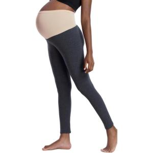 imageMotherhood Maternity Womens Essential Stretch Full Length Secret Fit Over The Belly Pregnancy LeggingCharcoal