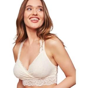 imageMotherhood Maternity Womens Lace Racerback Nursing Sleep BraletteIvory