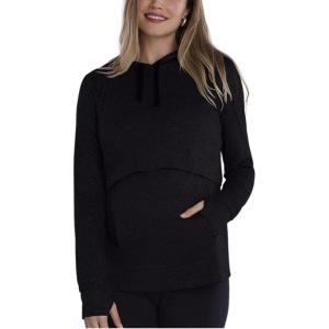 imageMotherhood Maternity Womens Lift Up Nursing Hoodie for BreastfeedingBlack