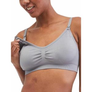 imageMotherhood Maternity Womens Seamless Clip Down Nursing Bra Machine Washable Sizes S3X Available in 1 ampamp 2 PacksGrey 1 Pack