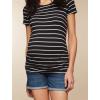 imageMotherhood Maternity Womens Indigo Blue Baby Roll Hem Secret Fit Belly Denim ShortDark Wash