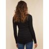imageMotherhood Maternity Womens Maternity Long Sleeve VNeck Side Ruched Fashion Tee ShirtBlack