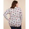 imageMotherhood Maternity Womens Maternity Long Sleeve VNeck Side Ruched Fashion Tee ShirtFloral Stripe