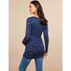 imageMotherhood Maternity Womens Maternity Long Sleeve VNeck Side Ruched Fashion Tee ShirtSargasso Sea Star
