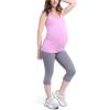 imageMotherhood Maternity Womens Side Ruched Scoop Neck Pregnancy Tank TopCyclamen