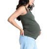 imageMotherhood Maternity Womens Side Ruched Scoop Neck Pregnancy Tank TopDeep Depths