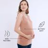 imageMotherhood Maternity Womens Side Ruched Scoop Neck Pregnancy Tank TopWhite
