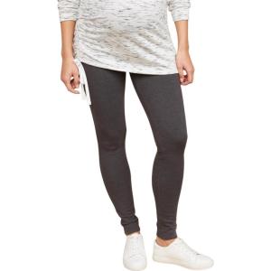 imageMotherhood Maternity Womens Maternity LightWeight Full Length French Terry Secret Fit Belly LeggingsGrey