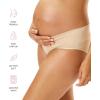 imageMotherhood Maternity  3 Pack Maternity Panties  Foldover and Bikini Style Underwear for Pregnancy  Sizes Small to 3XAll Nude Pack